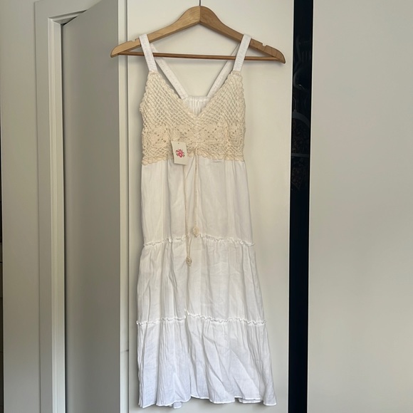 Boho Cottage Core Crochet Dress - Picture 1 of 5